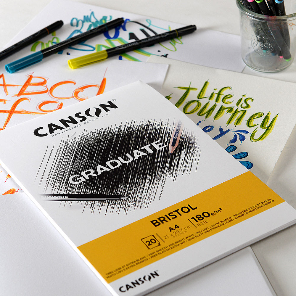 Canson Graduate Bristol tekenblok A4 – 180 g/m², 20 vel