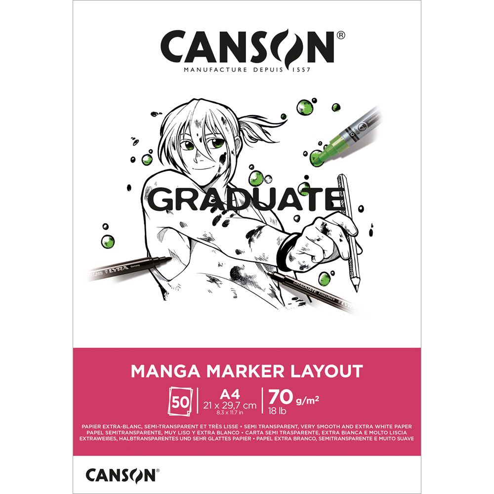 Canson Graduate Manga tekenblok – 200 g/m², 30 vel