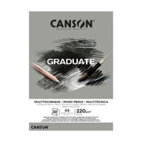 Canson Graduate mixed-mediablok grijs A5, 220 g/m², 30 vellen