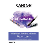 Canson Graduate mixed-mediablok wit A3 – 200 g/m², 20 vel