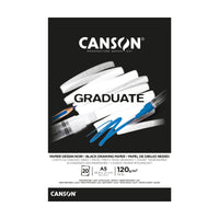 Canson Graduate schetsblok zwart A5 – 120 g/m², 20 vel