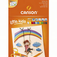 CANSON Kids Coloured Sketchpad A4 - 120 g/m², 30 Sheets, Mix 10 Colours