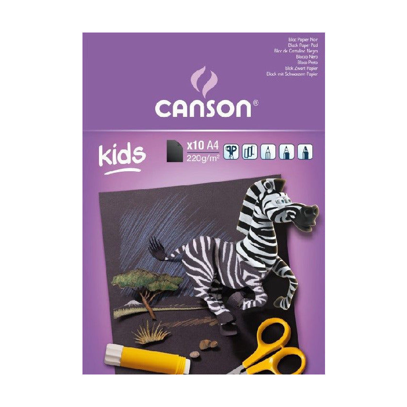 Canson Kids tekenblok 24 × 32 cm, 220 g/m², 10 vel, gelijmd