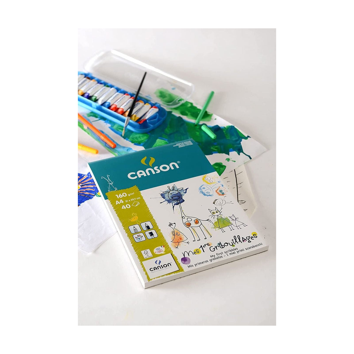 Canson Kids tekenblok A4, 160 g/m², 40 vel, gelijmd