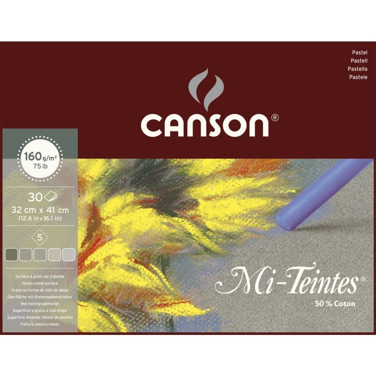 Canson Mi-Teintes pastelblok, 32 × 41 cm, 160 g/m²