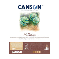 Canson Mi-Teintes pastelblok Earth 24 × 32 cm – 160 g/m², 20 vel
