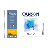 Canson Montval aquarelblok met spiraal 24 × 32 cm, 300 g/m²