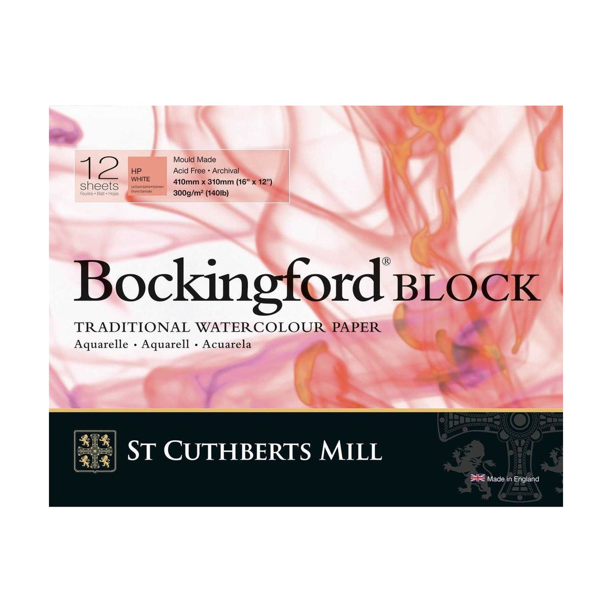 Canson St Cuthberts Bockingford aquarelblok HP 300 g/m², 12 vel