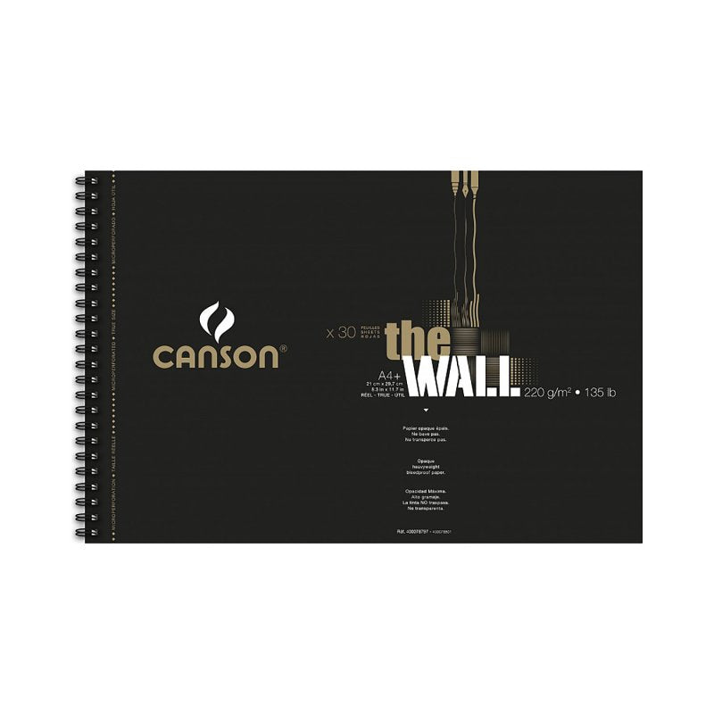 Canson The Wall markerblok A4+, 220 g/m², 30 vel, spiraal