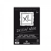Canson XL Dessin Black tekenblok A4, 150 g/m², 40 vellen, spiraalgebonden