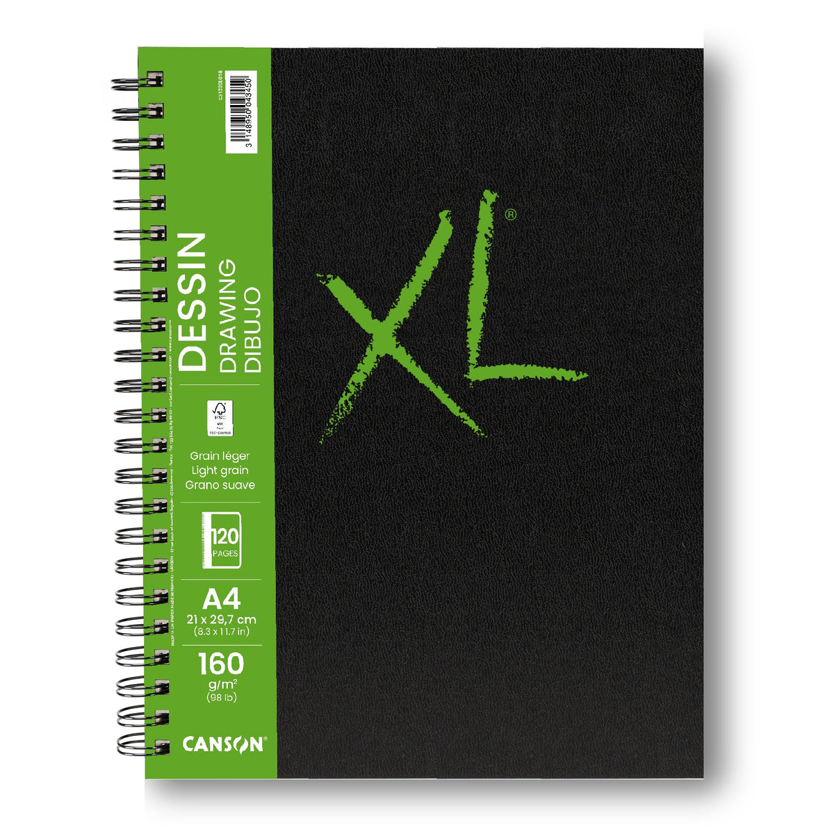 Canson XL Drawing tekenblok A4, 160 g/m², 120 vel