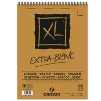 Canson XL Extra Blanc schetsblok A4, 90 g/m², 120 vel, spiraal