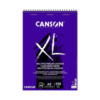 Canson XL Fluid Mix Media mixed-mediablok A3, 250 g/m², 30 vel, spiraal