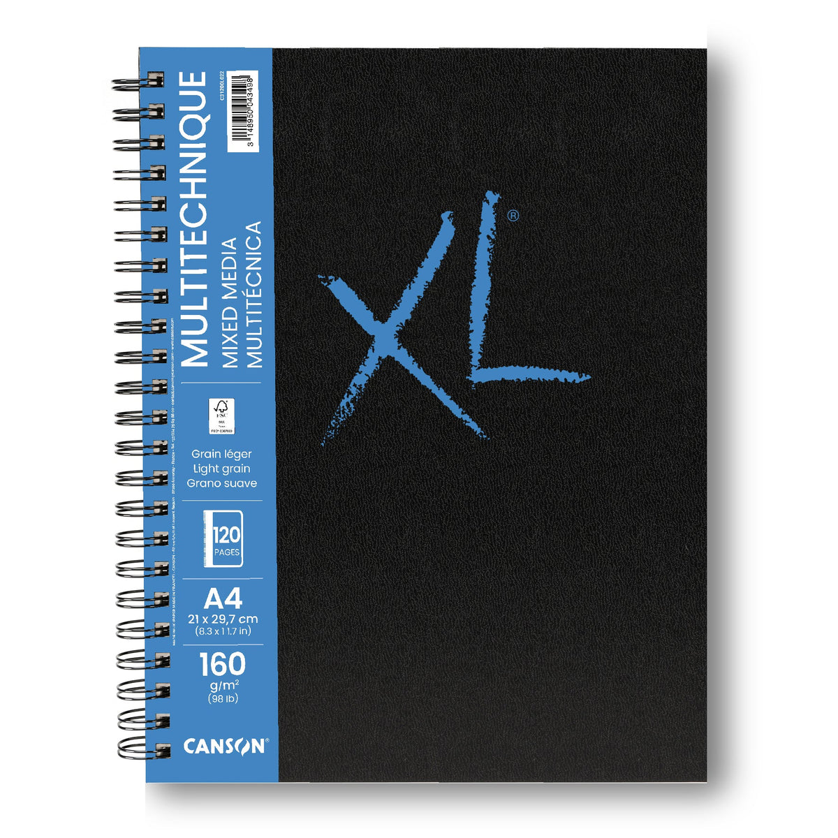 Canson XL Mix Media mixed-mediablok A4, 160 g/m², 120 vel