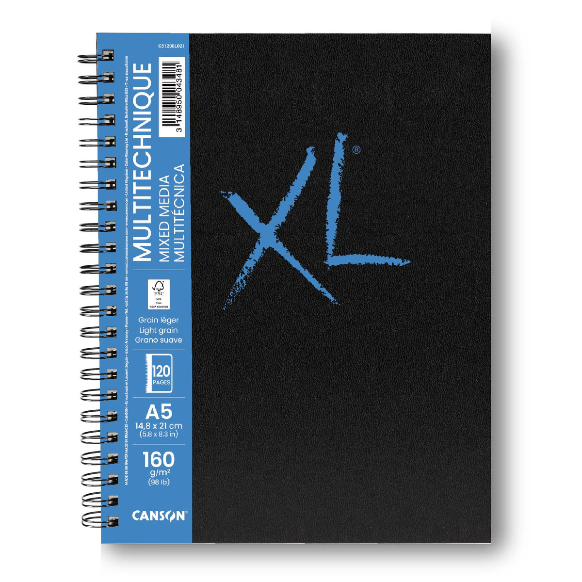 Canson XL Mix Media mixed-mediablok A5, 160 g/m², 120 vel