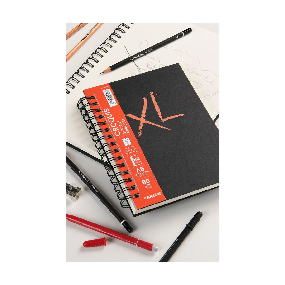 Canson XL Sketch schetsblok A4, 90 g/m², 200 vel