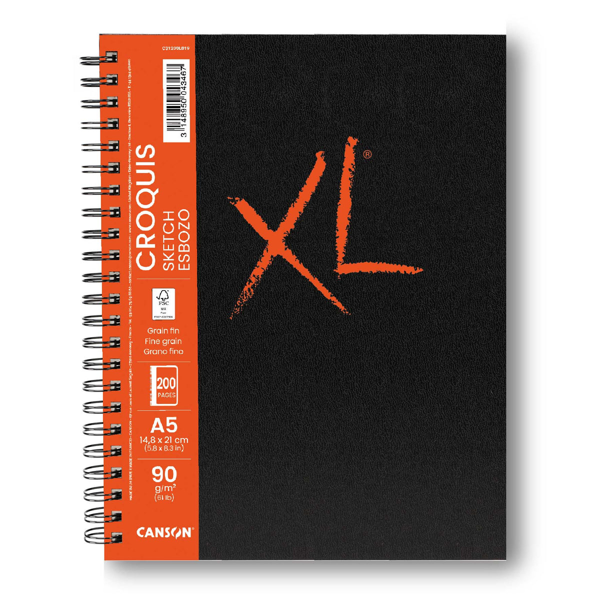 Canson XL Sketch schetsblok A5, 90 g/m², 200 vel