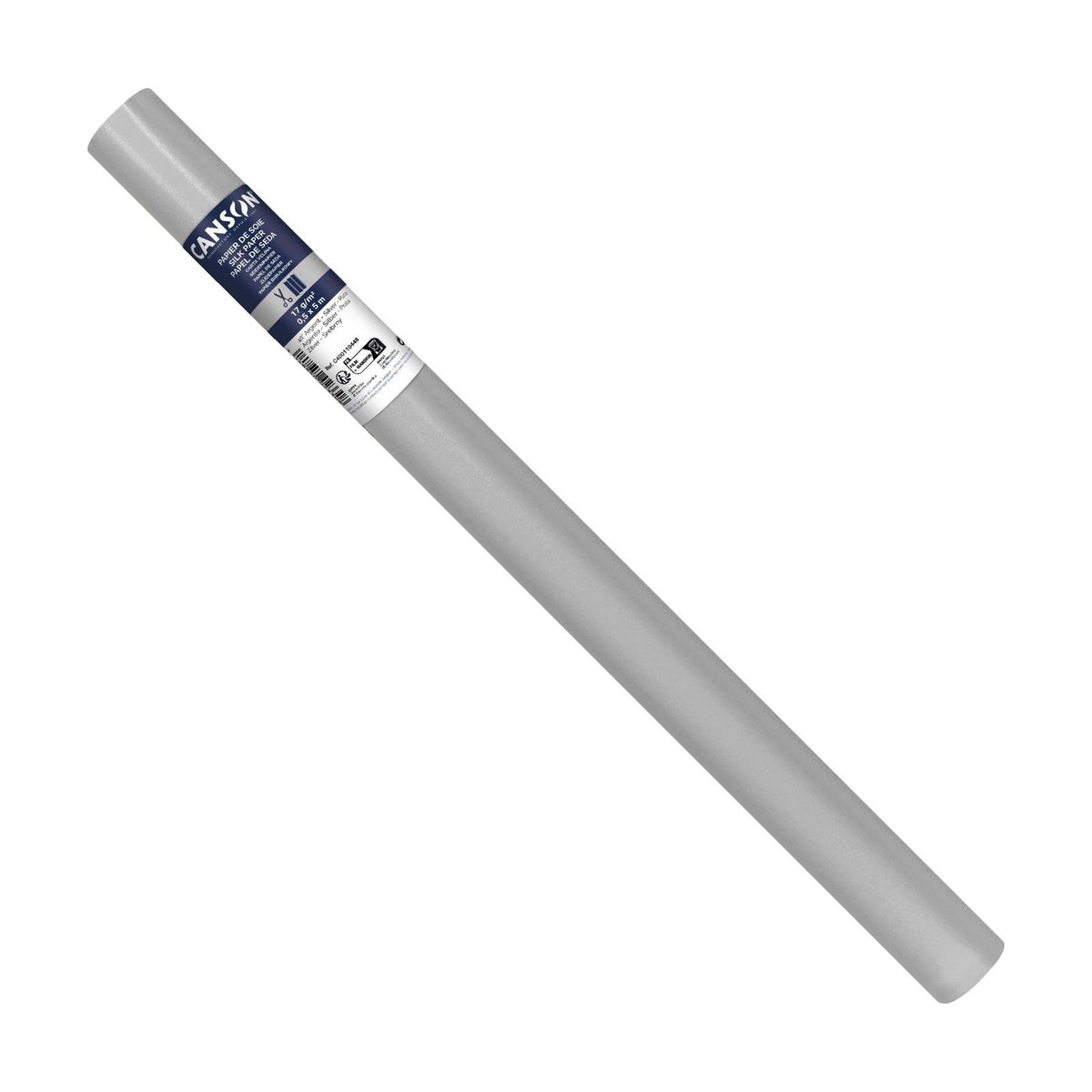 Canson zijdevloei op rol 50 × 500 cm, 17 g/m² – Zilver