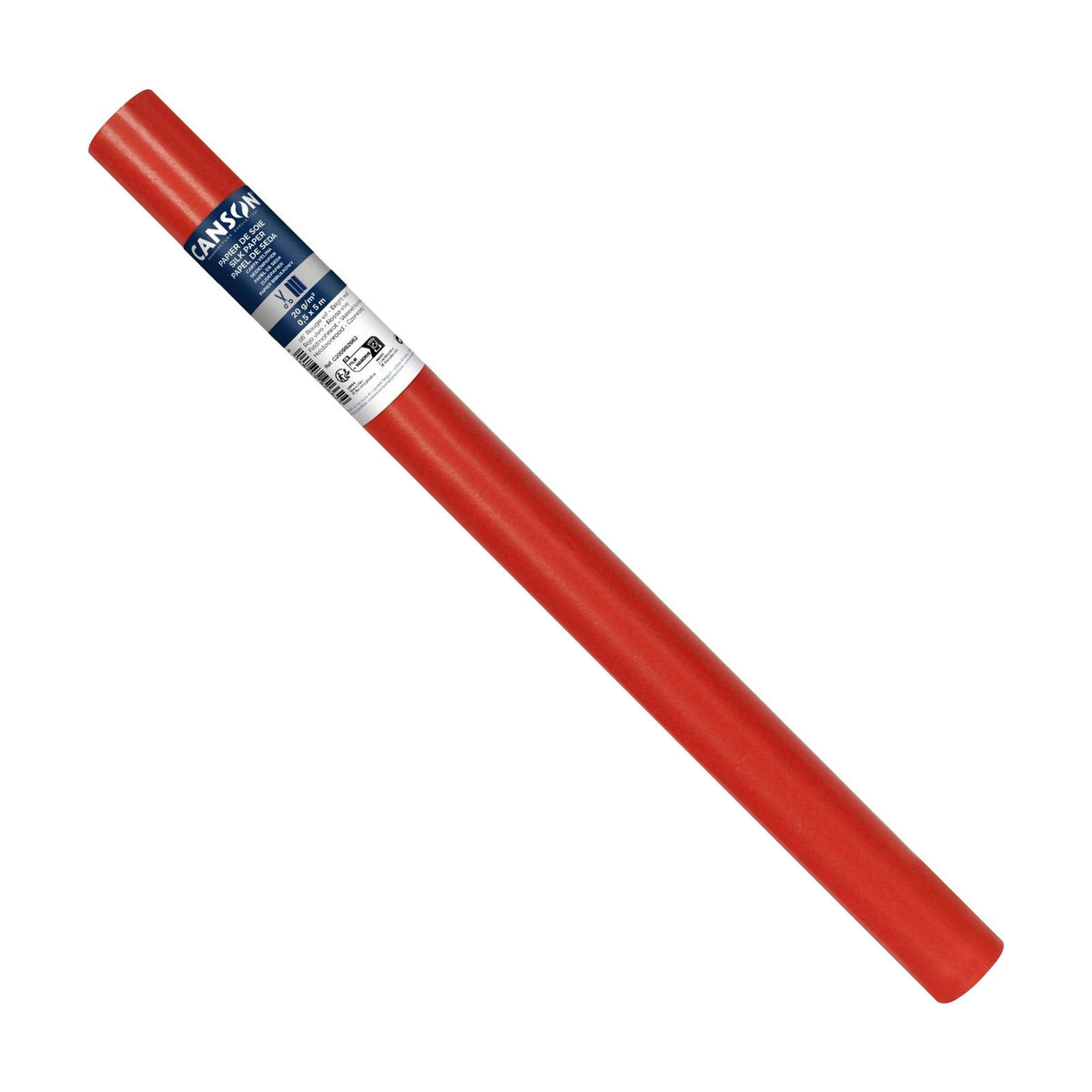 Canson zijdevloei op rol 50 × 500 cm, 20 g/m² – Rood