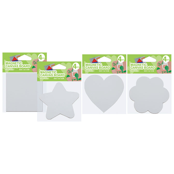Canvas Magnets for Decorating, Set of 4 | various shapes — image 1