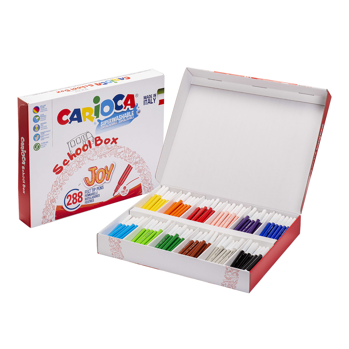 Carioca viltstiften schoolverpakking – kleurenmix – afbeelding 2