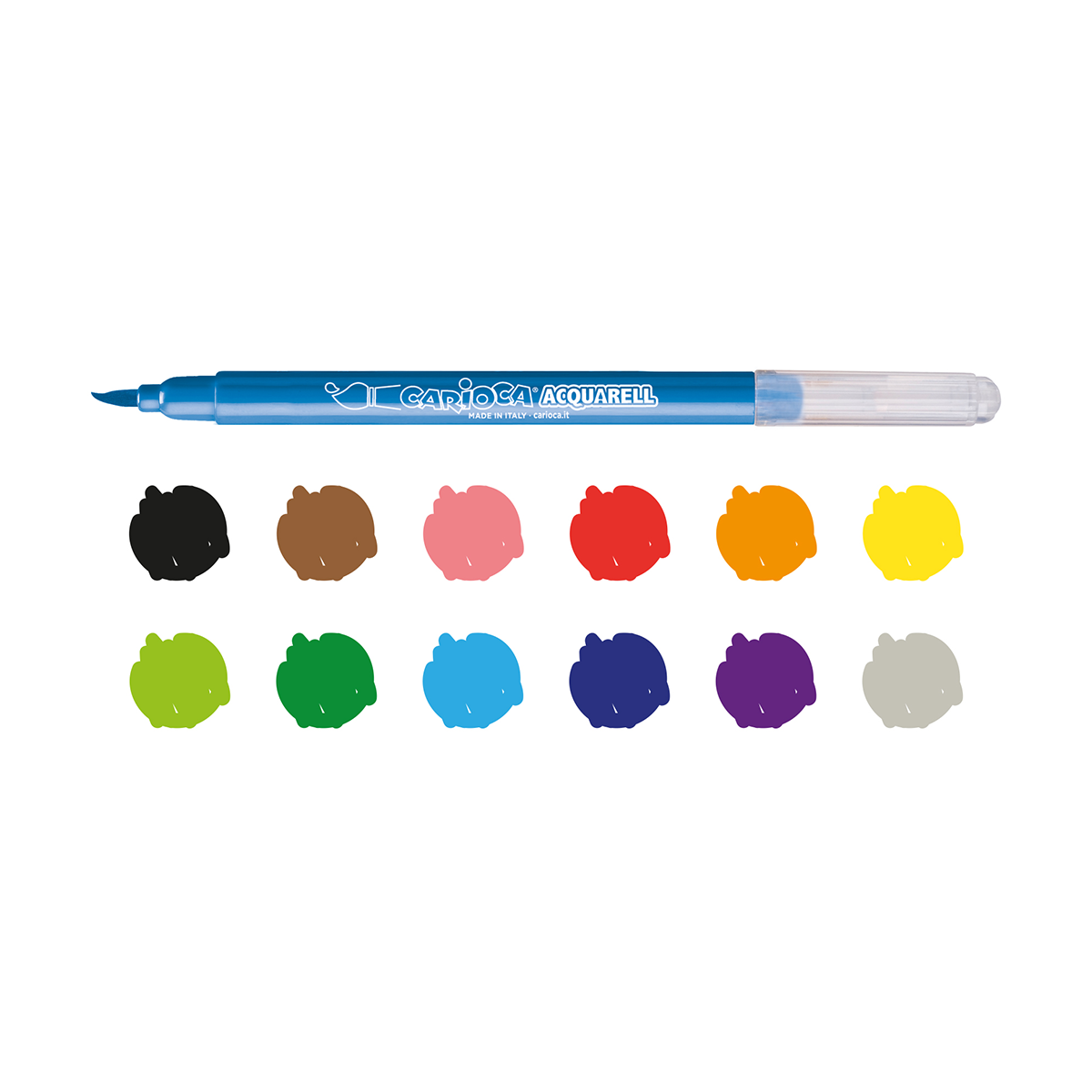 Carioca aquarelstiften, 12 stuks, kleurenmix
