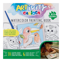 Carioca ARTivity waterverfblok met motieven – Wilde dieren, 5+