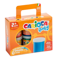 Carioca Baby 2+ vingerverf, 6 potjes van 80 ml