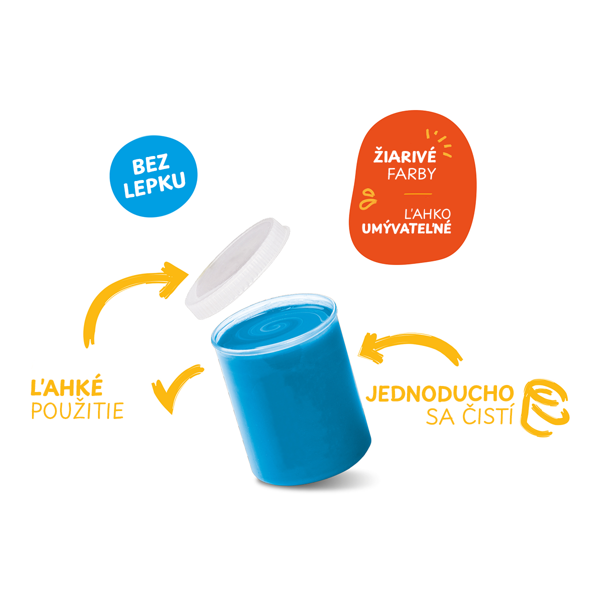 Carioca Baby 2+ vingerverf, 6 potjes van 80 ml
