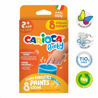 Carioca Baby 2+ vingerverf, 8 × 50 ml