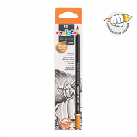 Carioca Black driekantige grafietpotloden, 12 stuks – 0/2B