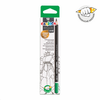 Carioca Black driekantige grafietpotloden, 12 stuks – 4/2H