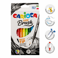 Carioca Brush brushpennen, 10 stuks, kleurenmix