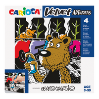 Carioca fluwelen kleurplaten, set van 4 – CENTO Graffiti