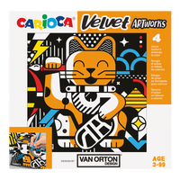 Carioca fluwelen kleurplaten, set van 4 – VAN ORTON Art
