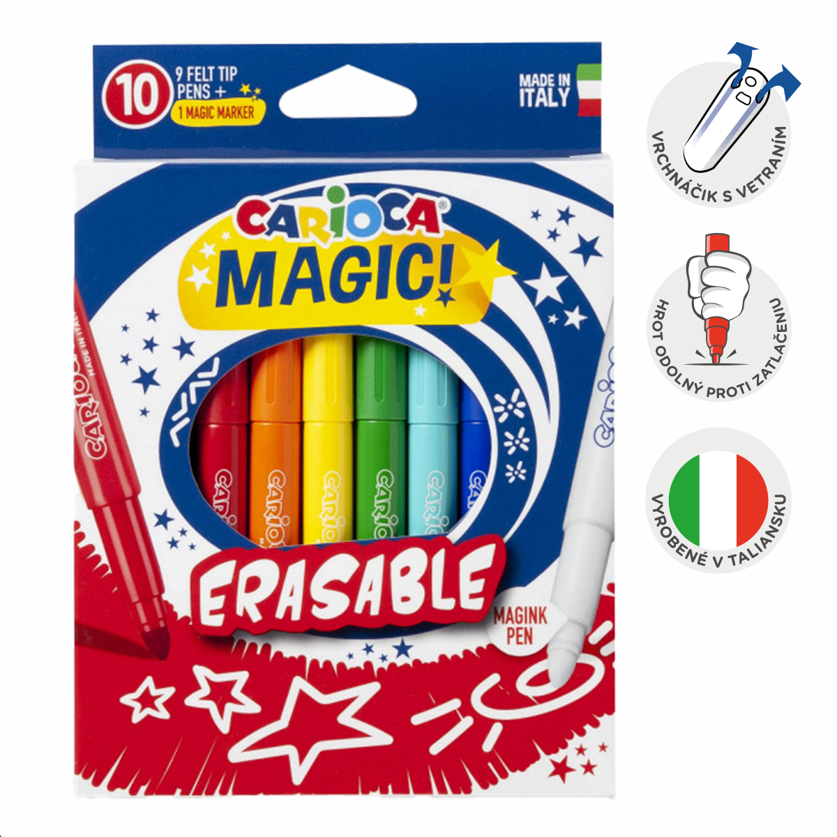Carioca Magic Erasable Markers / set of 10 pcs