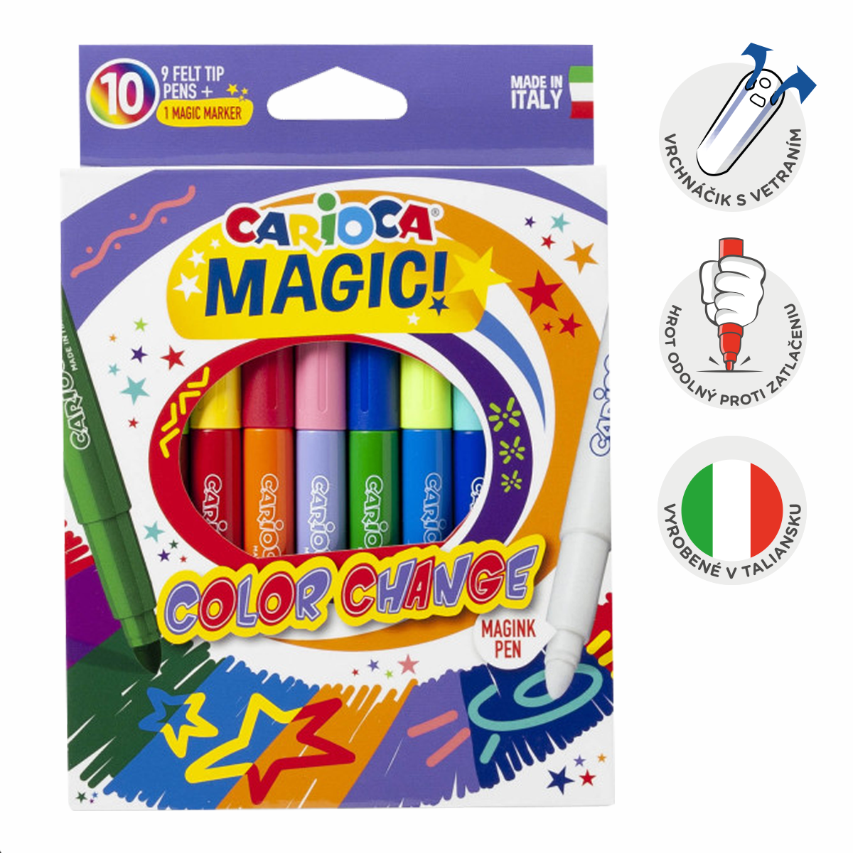 Carioca magische viltstiften kleurwisselend, 10 stuks