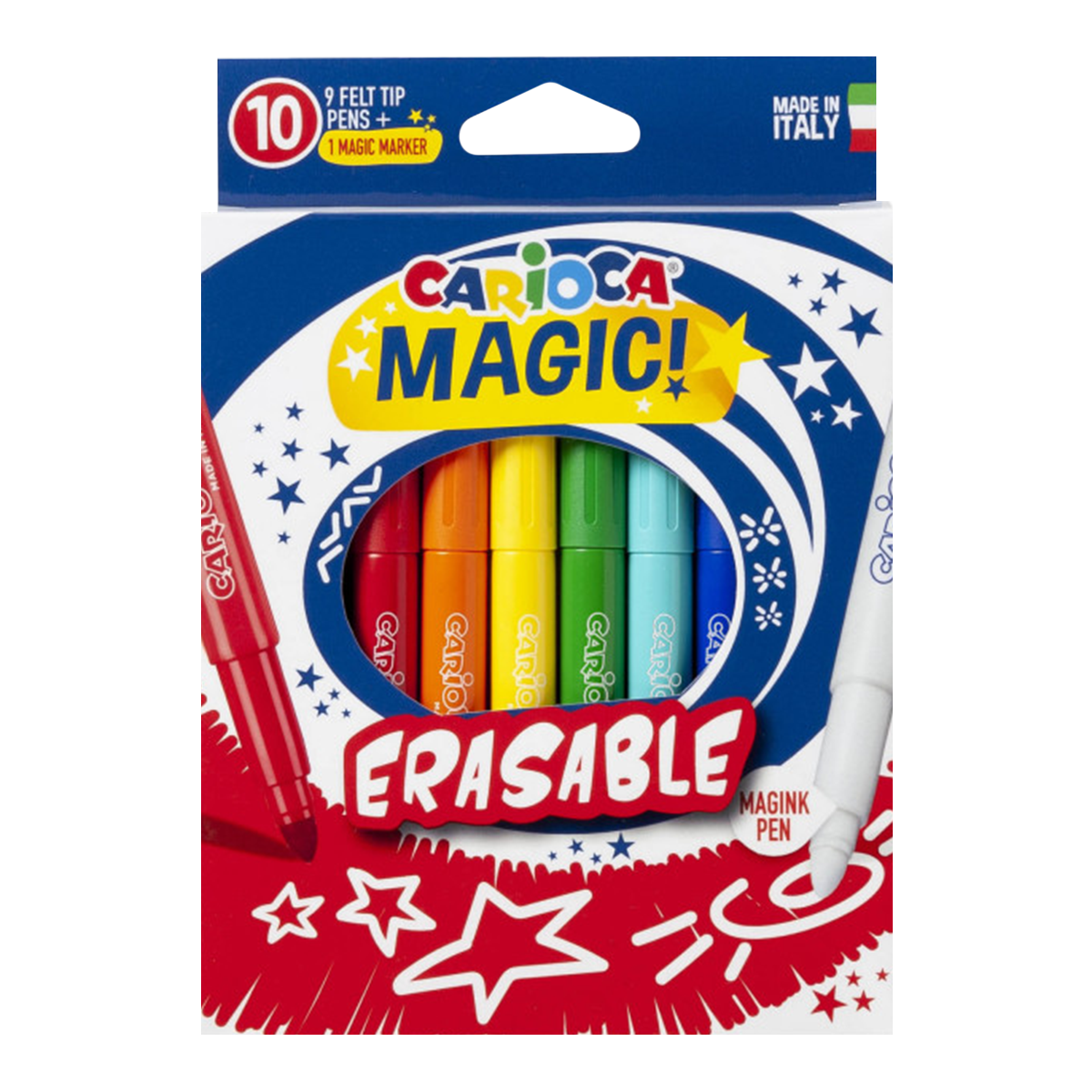 Carioca magische viltstiften uitwisbaar, 10 stuks