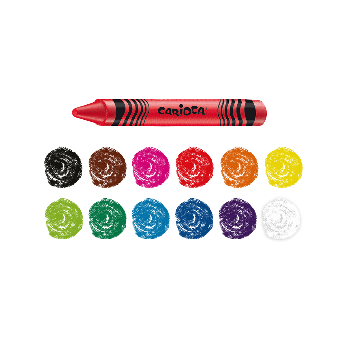 Carioca Maxi waskrijt, 12 stuks