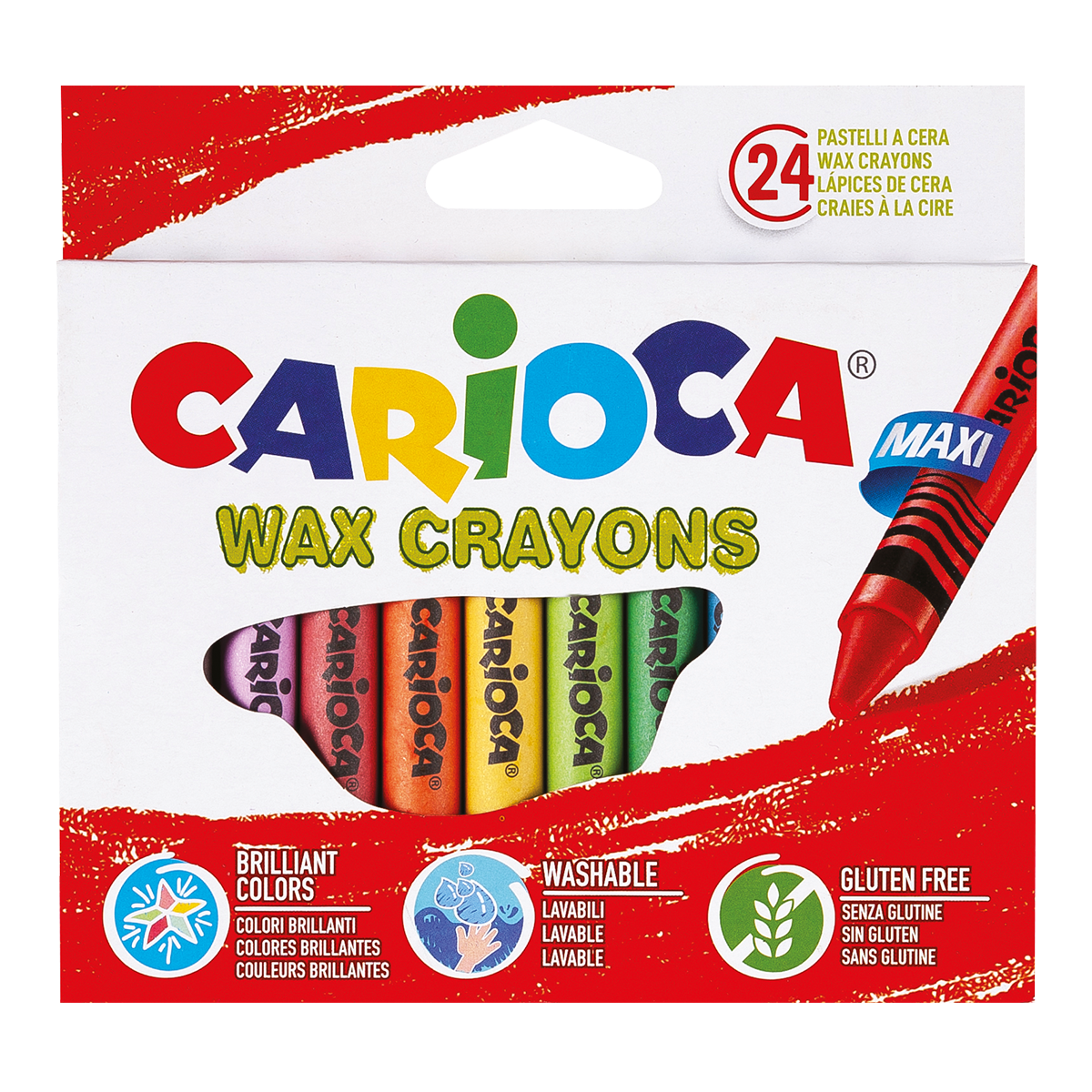 Carioca Maxi waskrijt, 24 stuks