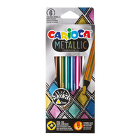 Carioca Metallic driekantige kleurpotloden, 6 stuks
