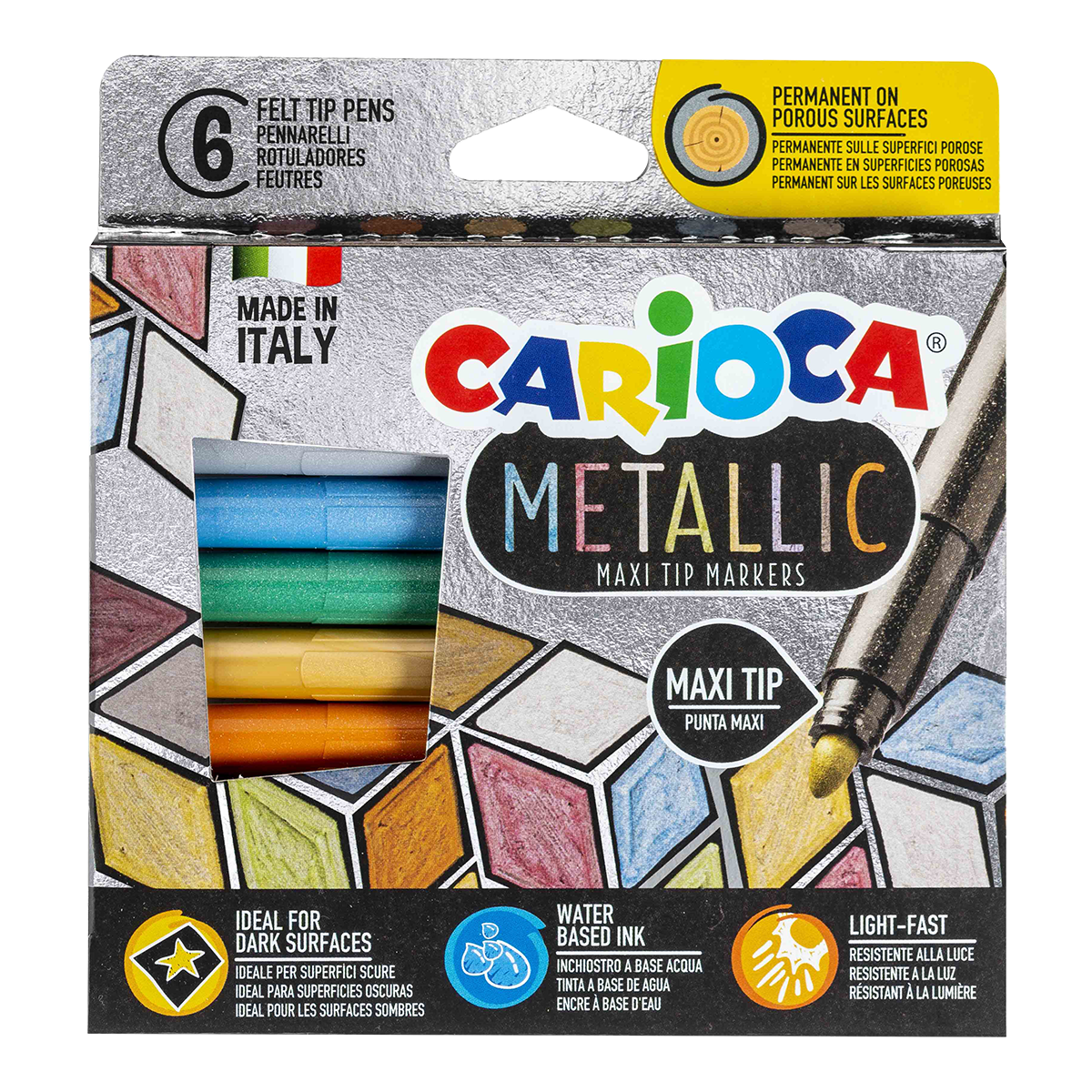 Carioca Metallic viltstiften, kleurenmix