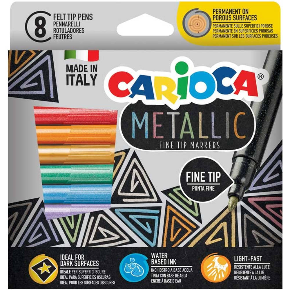 Carioca Metallic viltstiften, kleurenmix