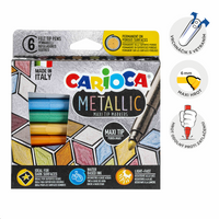 Carioca Metallic viltstiften, kleurenmix