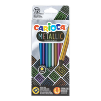 Carioca Metallic zeskantige kleurpotloden, 12 stuks