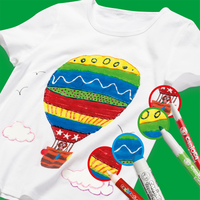 Carioca textielstiften maxipunt, 6 of 12 stuks