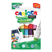 Carioca textielverf in stick, set van 10 kleuren