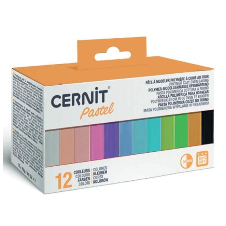 CERNIT Polymer Clay Set of 12 x 25 g Pastel — image 1