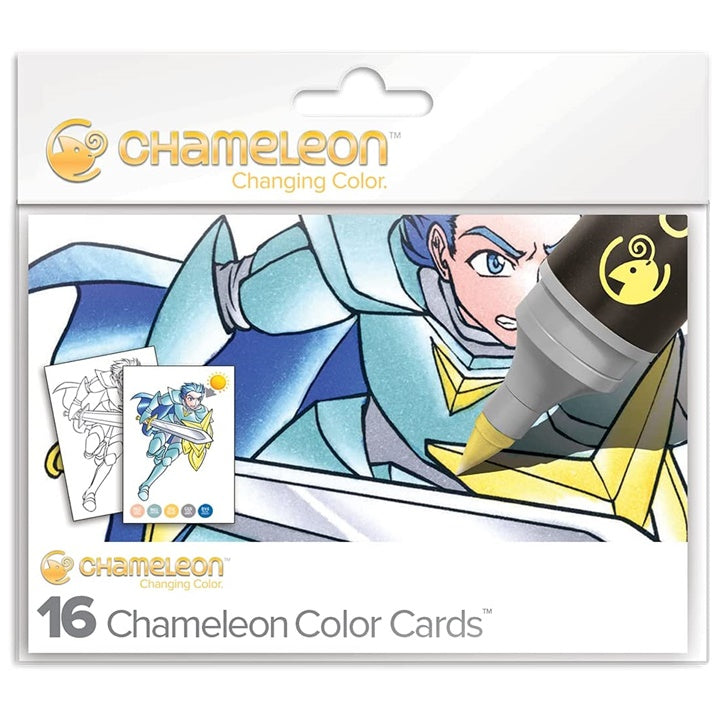 Chameleon Coloring Cards - Manga / Set of 16