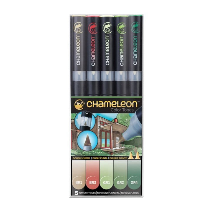 Chameleon Nature Tones Markers, Set of 5